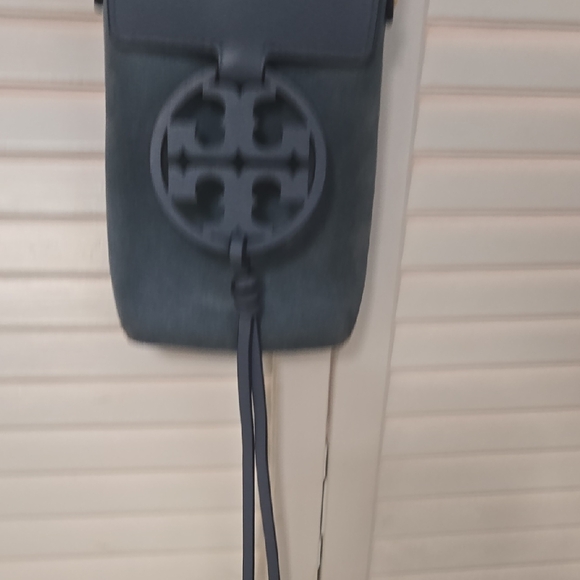 Tory Burch Blue Suede Crossbody - Picture 4 of 6
